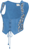 Tauriel Top Limited Edition Aegean Blue Silver Embroidery