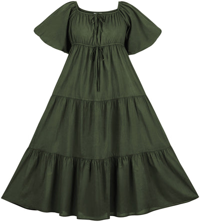 Belle Maxi Chemise Limited Edition Moss Green